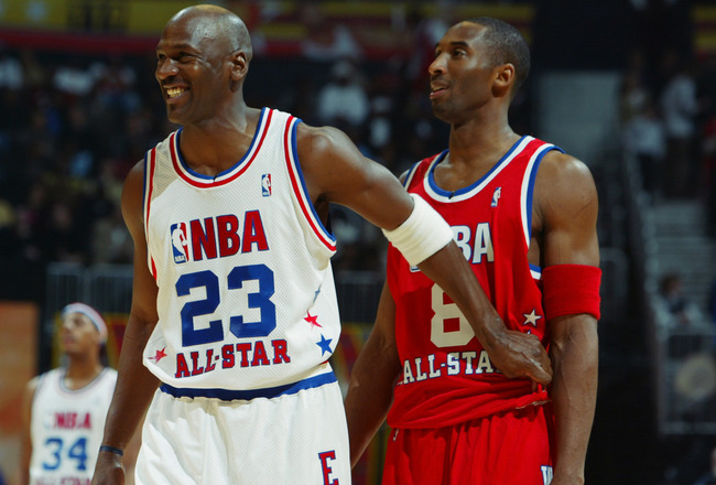 michael jordan congratulates kobe